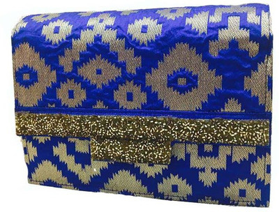

CRAFTBAZAAR Party Blue Clutch