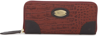 

Hidesign Casual Red, Brown Clutch, Brown;red