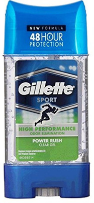 

Gillette Imported Sport Power Rush Antiperspirant Clear Gel Deodorant Roll-on - For Men(106 g)
