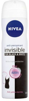 

Nivea Imported Invisible For Black&White Mark Protection (Clear) Anti-Perspirant Spray Deodorant Spray - For Women(149 ml)