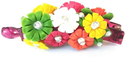 

Advance Hotline Handmade Artificial Jewellery Proceline Dough Work Banana Hair Clip /Proceline Dough / hair accesoseries /hair pins/wings /for women /girls by unique indian craft Banana Clip(Multicolor)