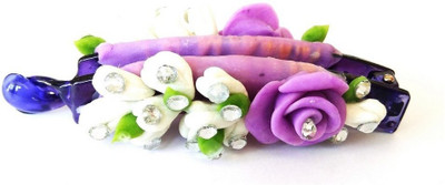 

Advance Hotline Handmade Artificial Jewellery Proceline Dough Work Banana Hair Clip /Proceline Dough / hair accesoseries /hair pins/wings /for women /girls by unique indian craft Banana Clip(Multicolor)