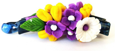 

Advance Hotline Handmade Artificial Jewellery Proceline Dough Work Banana Hair Clip /Proceline Dough / hair accesoseries /hair pins/wings /for women /girls by unique indian craft Banana Clip(Multicolor)