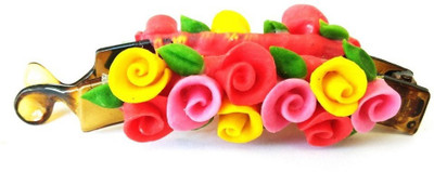 

Advance Hotline Handmade Artificial Jewellery Proceline Dough Work Banana Hair Clip /Proceline Dough / hair accesoseries /hair pins/wings /for women /girls by unique indian craft Banana Clip(Multicolor)