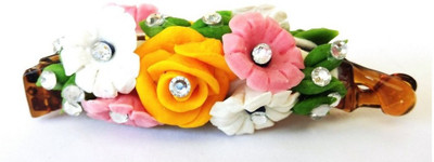 

Advance Hotline Handmade Artificial Jewellery Proceline Dough Work Banana Hair Clip /Proceline Dough / hair accesoseries /hair pins/wings /for women /girls by unique indian craft Banana Clip(Multicolor)