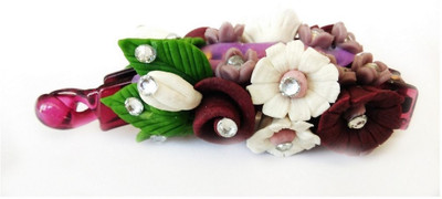 

Advance Hotline Handmade Artificial Jewellery Proceline Dough Work Banana Hair Clip /Proceline Dough / hair accesoseries /hair pins/wings /for women /girls by unique indian craft Banana Clip(Multicolor)