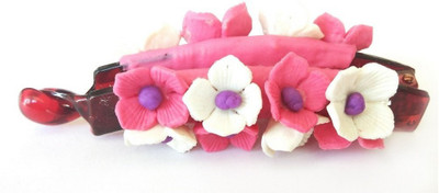 

Advance Hotline Handmade Artificial Jewellery Proceline Dough Work Banana Hair Clip /Proceline Dough / hair accesoseries /hair pins/wings /for women /girls by unique indian craft Banana Clip(Multicolor)
