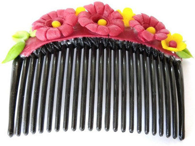 

Advance Hotline unique indian craft Hair Combpin/Multicolor Proceline Dough Hairpin comb / Girls Hair Accessories /Fashionable Indo Western Wedding Bridal Party Wear Hair Clip for kids /girls/women.Juda Accessories and Hair Decoration by unique indian cra