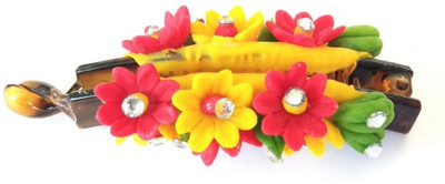 

Advance Hotline Handmade Artificial Jewellery Proceline Dough Work Banana Hair Clip /Proceline Dough / hair accesoseries /hair pins/wings /for women /girls by unique indian craft Banana Clip(Multicolor)