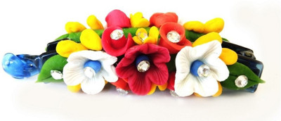 

Advance Hotline Handmade Artificial Jewellery Proceline Dough Work Banana Hair Clip /Proceline Dough / hair accesoseries /hair pins/wings /for women /girls by unique indian craft Banana Clip(Multicolor)