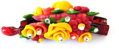 

Advance Hotline Handmade Artificial Jewellery Proceline Dough Work Banana Hair Clip /Proceline Dough / hair accesoseries /hair pins/wings /for women /girls by unique indian craft Banana Clip(Multicolor)