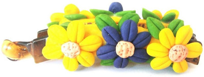 

Advance Hotline Handmade Artificial Jewellery Proceline Dough Work Banana Hair Clip /Proceline Dough / hair accesoseries /hair pins/wings /for women /girls by unique indian craft Banana Clip(Multicolor)