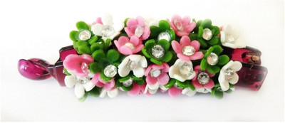 

Advance Hotline Handmade Artificial Jewellery Proceline Dough Work Banana Hair Clip /Proceline Dough / hair accesoseries /hair pins/wings /for women /girls by unique indian craft Banana Clip(Multicolor)