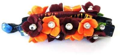 

Advance Hotline Handmade Artificial Jewellery Proceline Dough Work Banana Hair Clip /Proceline Dough / hair accesoseries /hair pins/wings /for women /girls by unique indian craft Banana Clip(Multicolor)