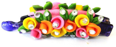 

Advance Hotline Handmade Artificial Jewellery Proceline Dough Work Banana Hair Clip /Proceline Dough / hair accesoseries /hair pins/wings /for women /girls by unique indian craft Banana Clip(Multicolor)