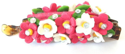 

Advance Hotline Handmade Artificial Jewellery Proceline Dough Work Banana Hair Clip /Proceline Dough / hair accesoseries /hair pins/wings /for women /girls by unique indian craft Banana Clip(Multicolor)