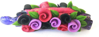 

Advance Hotline Handmade Artificial Jewellery Proceline Dough Work Banana Hair Clip /Proceline Dough / hair accesoseries /hair pins/wings /for women /girls by unique indian craft Banana Clip(Multicolor)