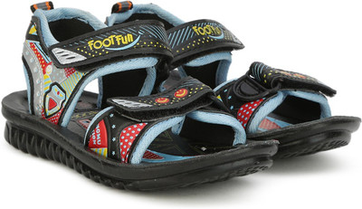 

Footfun by Liberty Boys & Girls Velcro Sports Sandals(Black