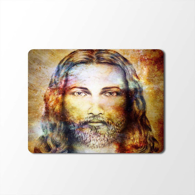 

100yellow Mouse Pad | Jesus Print Mouse Pad | Designer High Quality Waterproof Coating Gaming Mouse Pad With Black Basemp-253 Mousepad(Multicolor)