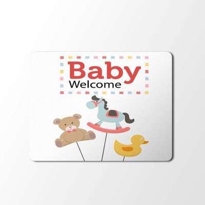 

100yellow Mouse Pad | Baby Print Mouse Pad | Cute Baby Print Designer Mouse Pad | High Quality Waterproof Coating Gaming Mouse Pad With Black Basemp-177 Mousepad(Multicolor)