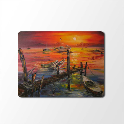

100yellow Mouse Pad | Painting Designer | Printed Mouse Pad | High Quality Waterproof Coating Gaming Mouse Pad With Black Basemp-369 Mousepad(Multicolor)
