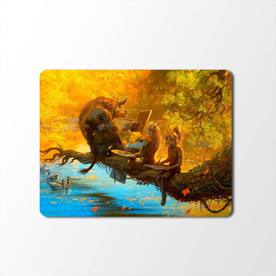 

100yellow Mouse Pad | Painting Designer | Printed Mouse Pad | High Quality Waterproof Coating Gaming Mouse Pad With Black Basemp-367 Mousepad(Multicolor)