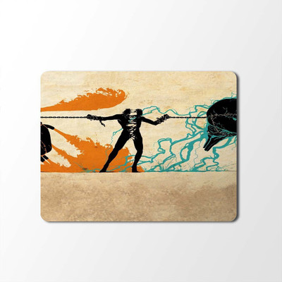 

100yellow Mouse Pad | Yoga Print Mouse Pad | Designer High Quality Waterproof Coating Gaming Mouse Pad With Black Basemp-638 Mousepad(Multicolor)
