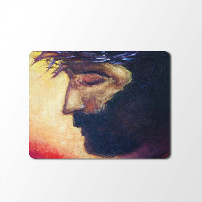 

100yellow Mouse Pad | Jesus Print Mouse Pad | Designer High Quality Waterproof Coating Gaming Mouse Pad With Black Basemp-251 Mousepad(Multicolor)