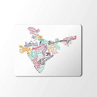 

100yellow Mouse Pad | India Mouse Pad | Designer High Quality Waterproof Coating Gaming Mouse Pad /Mat with Smooth Surfacemp-211 Mousepad(Multicolor)
