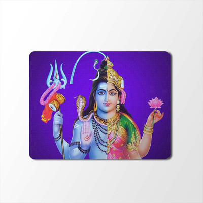 

100yellow Mouse Pad | Shiva and Parvati Print Mouse Pad | Designer High Quality Waterproof Coating Gaming Mouse Pad With Black Basemp-276 Mousepad(Multicolor)