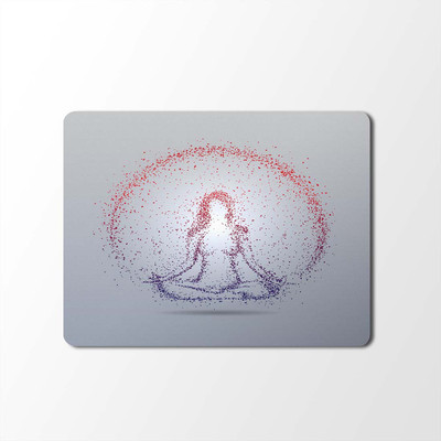

100yellow Mouse Pad | Yoga Print Mouse Pad | Designer High Quality Waterproof Coating Gaming Mouse Pad With Black Basemp-642 Mousepad(Multicolor)