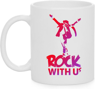 

Rock with us Mug Ceramic Ceramic Mug(350 ml), White