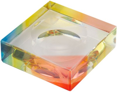 

Kebica Rainbow Cuboid Shape Acrylic Paper Weights with Clear Finish(Set Of 2, Multicolor)