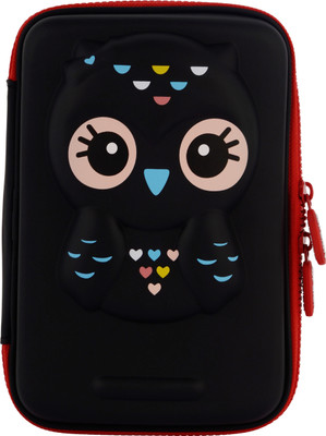 

Ofsign MultiPurpose Cute Cartoon Art Canvas Pencil Box(Set of 1, Black)