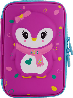 

Ofsign MultiPurpose Cute Owl Art Canvas Pencil Box(Set of 1, Purple)