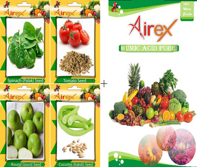 

Airex Spinach (Palak), Tomato, Round Gourd (Tinda), Cucumis Seed(20 per packet)