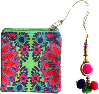 

FATFATIYA Blooming Flower Motif Coin Pouch Coin Purse(Multicolor)