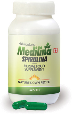 

Medilina Organic Spirulina Capsules- 120 Capsules(500 Mg each) Plant-Based Protein(60 g, Natural)