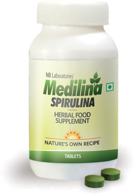 

Medilina Organic Spirulina Tablets - 30 Tablets (500 Mg each) Plant-Based Protein(15 g, Natural)
