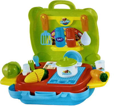 Darling Toys Ultimate Kid Chef's Bring Along Kitchen Cooking Suitcase Set - 26 Pieces