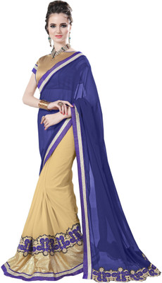 UJJWAL CREATION Embroidered Fashion Georgette Saree(Multicolor) Flipkart