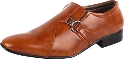 

Lagom Men's Party Formal Tan Shoes Slip On For Men(Tan