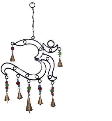 

Sarvsiddhi Om Decorative Hanging Religious Wind Chime With Bells Decorative Showpiece - 3 cm(Iron, Black)