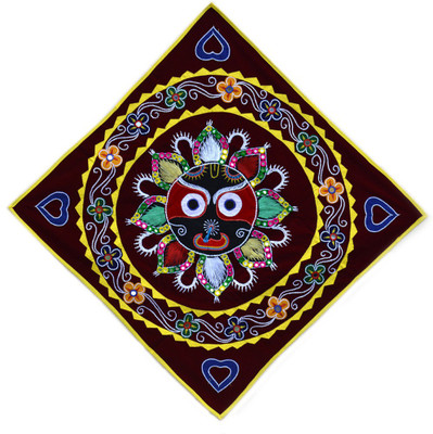 

Art Godaam Hand made applique Sri Jagannath chandua Decorative Showpiece - 74 cm(Cotton, Multicolor)