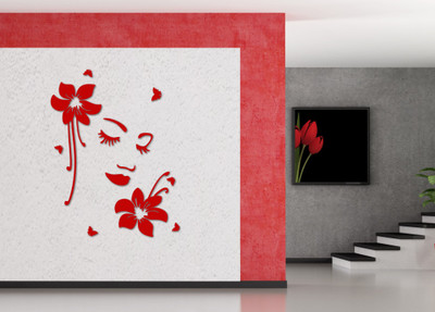 

naveed arts  Acrylic Sticker Sticker(Pack of 24, Red