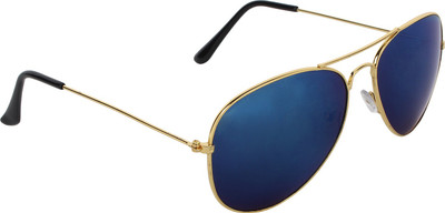 ABNER Aviator Sunglasses(For Men & Women, Blue)