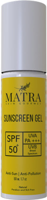 

Matra Activated Charcoal Sunscreen Gel - SPF SPF 50 PA+++(50 ml)