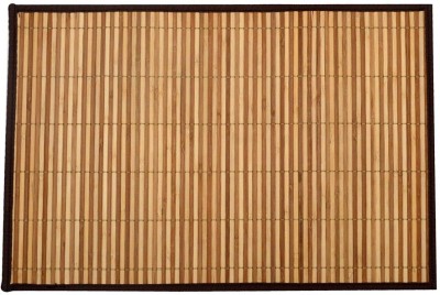 Bamboo Greens Rectangular Pack of 6 Table Placemat(Brown, Natural Bamboo)