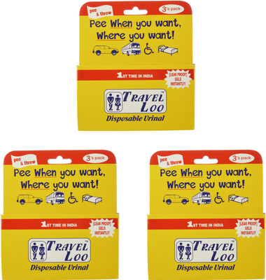 

TRAVEL LOO Travel Loo - Disposable urinal( 9 bags of 600ml each) Urine Pot(600 ml White)