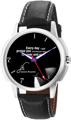 View Jack Klein Stylish Black Round Dial Strap Quartz Watch  - For Men Wrist Watches Price Online(Jack Klein)